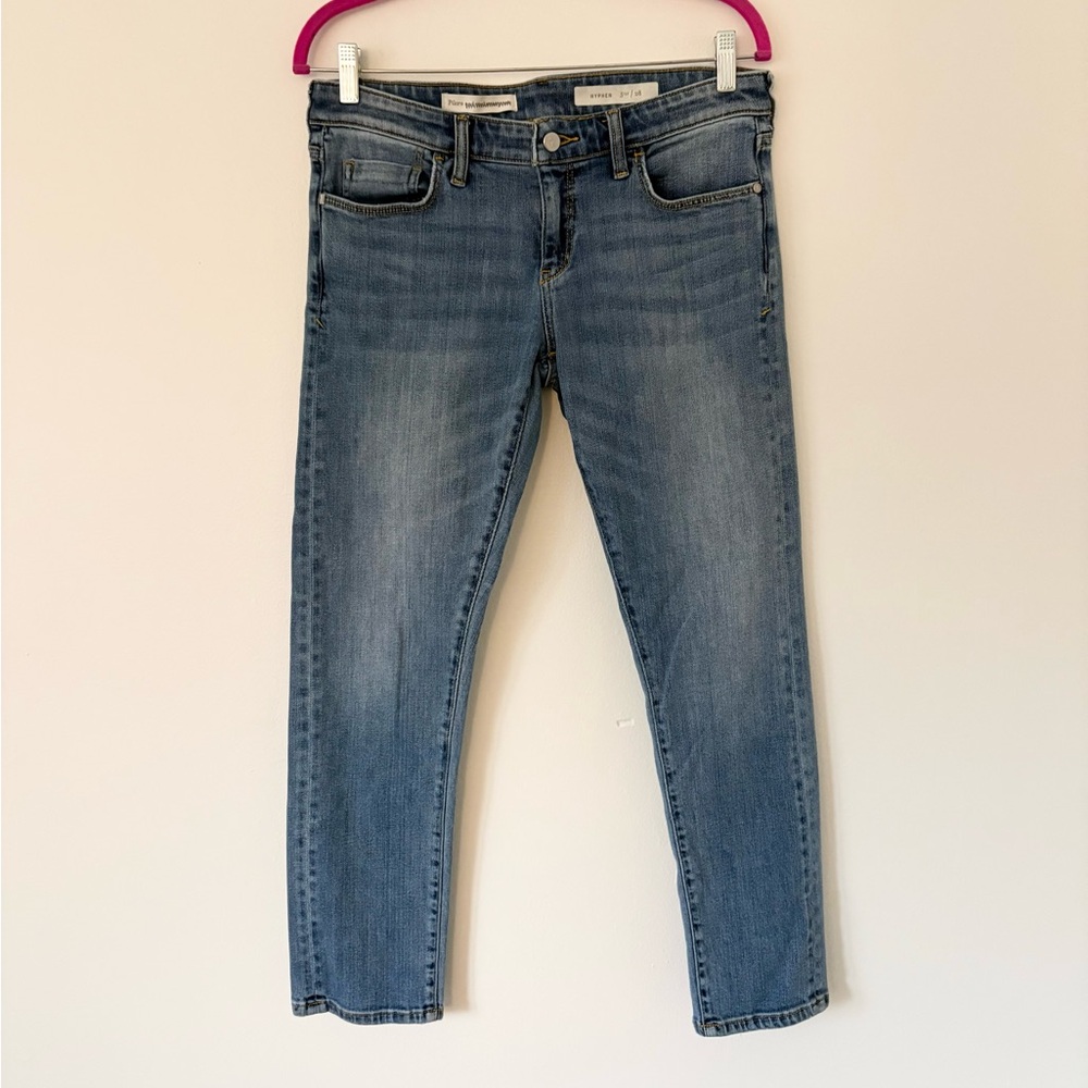 Pilcro And The Letterpress Medium Wash Hyphen Straight Leg Jean Size 28 - Picture 4 of 8
